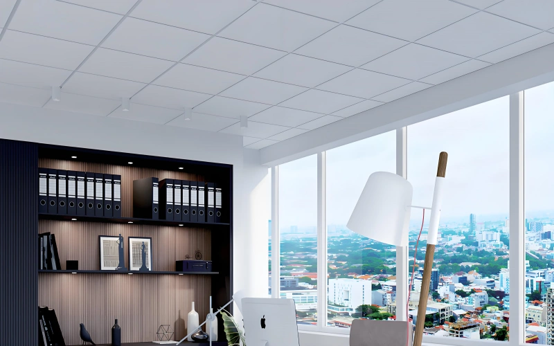 Knauf Mineral Fiber Ceiling with Exposed Grid